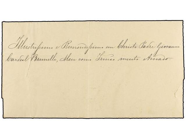 BRASIL. 1853 (June 11). Entire Letter Written From Rio De Janeiro Addressed To ´Cardeal Giovanni Brunelli´ With Letter S - Autres & Non Classés