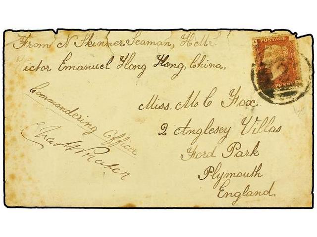 CHINA. 1875. Sailor´s Concessionary Rate Cover Endorsed ´From N. Skinner, Seaman, HMS Victor Emanuel, Hong Kong, China´ - Autres & Non Classés