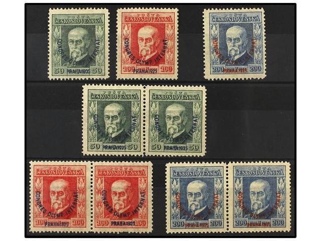 * CHECOSLOVAQUIA. Mi.209/11 (3). 1925. 3 Sets. Light Hinged. Michel.360&euro;. - Autres & Non Classés