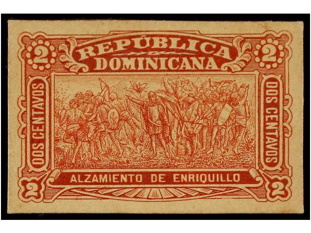 (*) REPUBLICA DOMINICANA. Yv.84. 1899. 2 Cts. Rojo ENSAYO DE COLOR SIN DENTAR, Sobre Papel Carton. - Autres & Non Classés