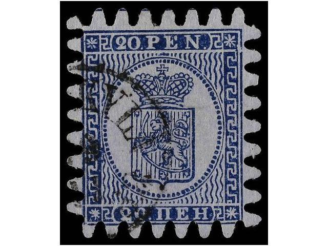 ° FINLANDIA. Mi.8Cx. 1866. 20 P. Blue. VERY FINE. Michel.90&euro;. - Autres & Non Classés