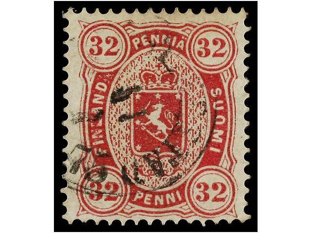 ° FINLANDIA. Mi.11. 1875. 32 P. Carmine. VERY FINE In Used. Michel.600&euro;. - Autres & Non Classés