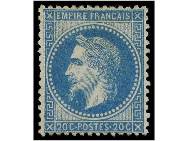 * FRANCIA. Yv.29B. 1868. 20 Cts. Azul Tipo II. Bonito Ejemplar. Yvert.250&euro;. - Autres & Non Classés