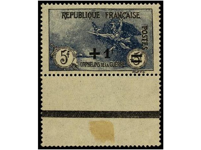 ** FRANCIA. Yv.169. 1922. 1 Fr. On 5 Fr. + 5 Fr. Blue, Never Hinged. Yvert.350&euro;. - Autres & Non Classés