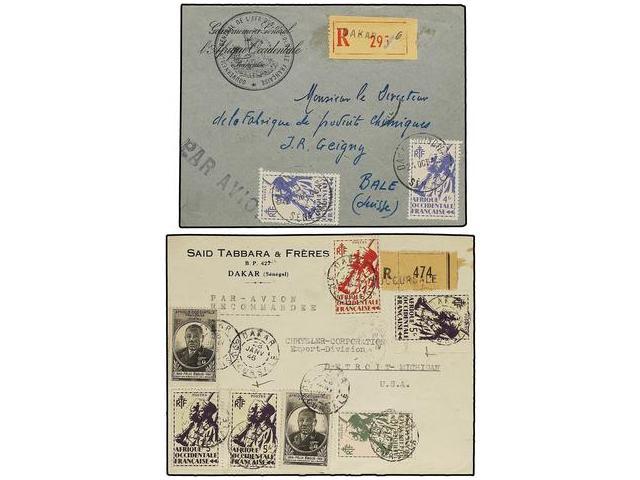 MADAGASCAR. 1930-52. Conjunto De 14 Cartas Certificadas, Preciosos Franqueos. - Autres & Non Classés