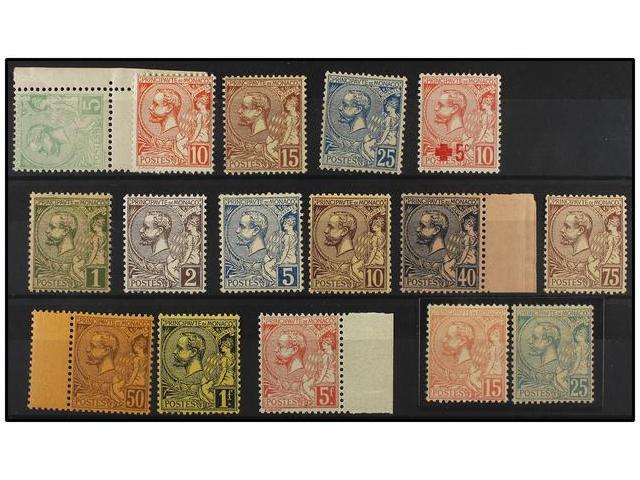 ** MONACO. Yv.11/21, 22/25 Y 26. 1891-1914. SERIES COMPLETAS. LUJO. Yvert.1.430&euro;. - Andere & Zonder Classificatie