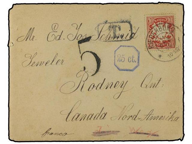 ALEMANIA ANTIGUOS ESTADOS: BAVIERA. 1909 (Dec 11). Cover With Full Original Contents, Franked By Single 10pf. Red Tied B - Autres & Non Classés