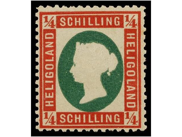 * HELIGOLAND. Mi.8a. 1873. 1/4 S. Red And Green. VERY FINE. Michel.400&euro;. - Autres & Non Classés