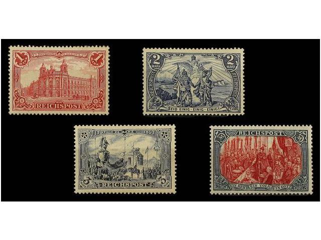 * ALEMANIA. Mi.63/66. 1900. COMPLETE Set. 1 Mk. Lightly Toned Gum. Michel.910&euro;. - Autres & Non Classés