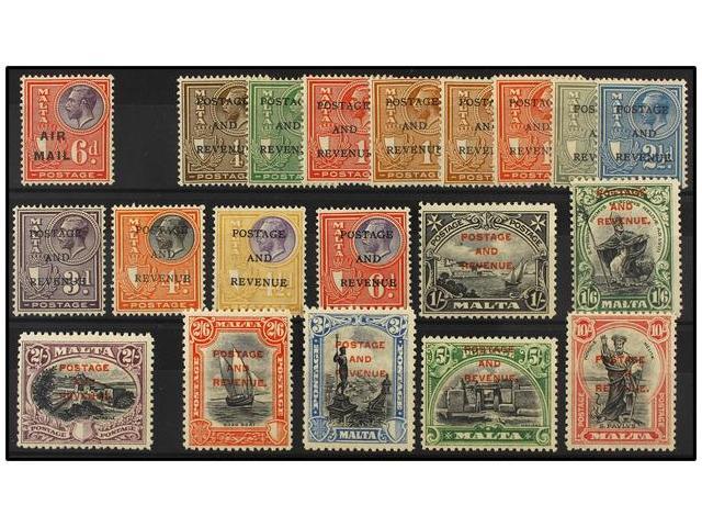 * MALTA. Sg.174/92. 1928. Complete Set. Light Hinged. Stanley Gibbons.200£. - Autres & Non Classés