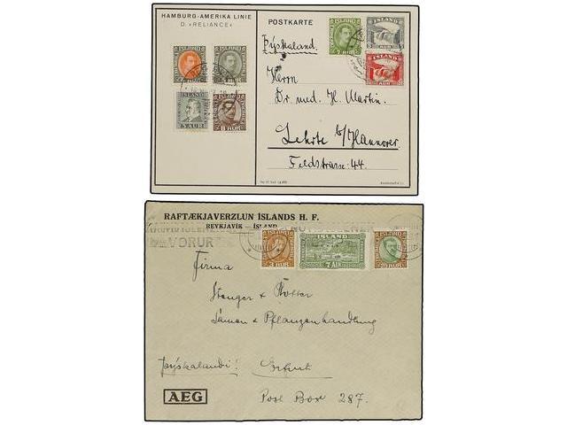 IRLANDA. 1933-37. One Card And One Cover To GERMANY With Fine Frankings. - Autres & Non Classés