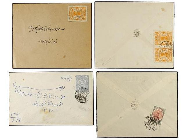 IRAN. 1900-1914. Lot Of 4 Covers With Diverse Seals Struck. FINE. - Autres & Non Classés