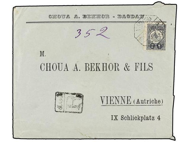 IRAK. (1910 CA,). BAGDAD To AUSTRIA. Envelope Franked With 2 Pi. Grey Turkish Stamp. - Autres & Non Classés