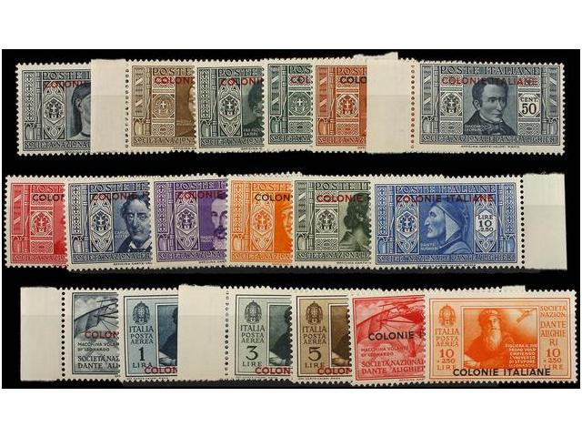 ** COLONIAS ITALIANAS. Sa.11/12+A8/13. 1932. Complete Sets, Never Hinged. Sassone.120&euro;. - Autres & Non Classés