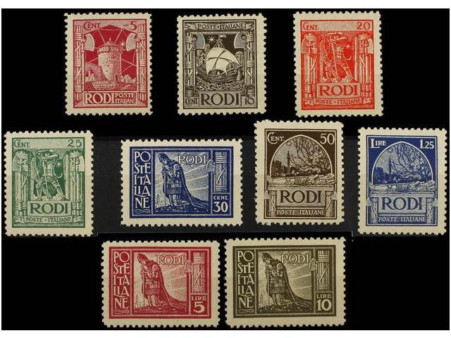 ** ITALIA: EGEO (Colonia Italiana). Sa.3/11. 1929. Complete Set, Never Hinged. Sassone.1.350&euro;. - Autres & Non Classés