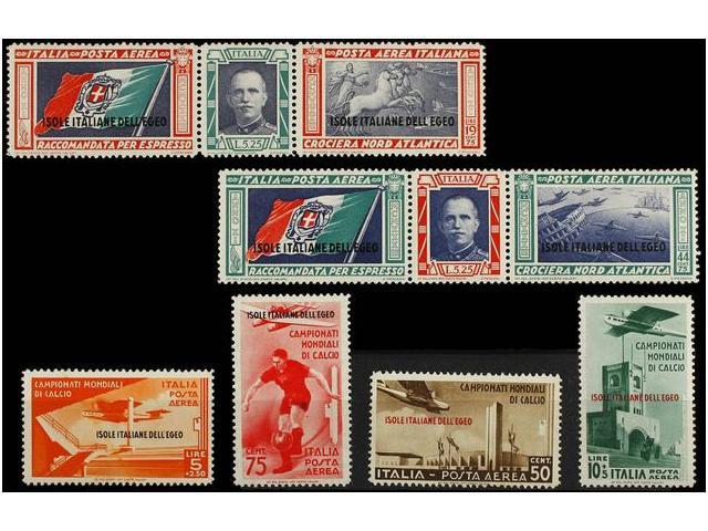 * ITALIA: EGEO (Colonia Italiana). Sa.A22/27 Y A28/29. 1933. SERIES Completas. Sassone.750&euro;. - Autres & Non Classés