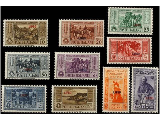 ** ITALIA. Sa.17/26. 1932. LIPSO. Complete Set, Never Hinged. Sassone.550&euro;. - Autres & Non Classés