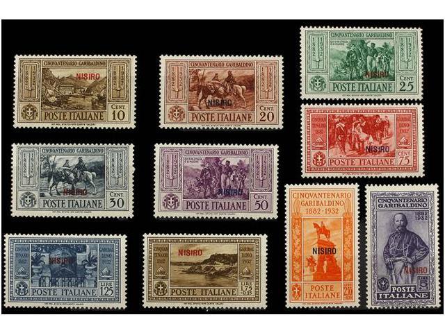 ** ITALIA: EGEO (Colonia Italiana). Sa.17/26. 1932. NISIRO. Complete Set, Never Hinged. Sassone.550&euro;. - Autres & Non Classés