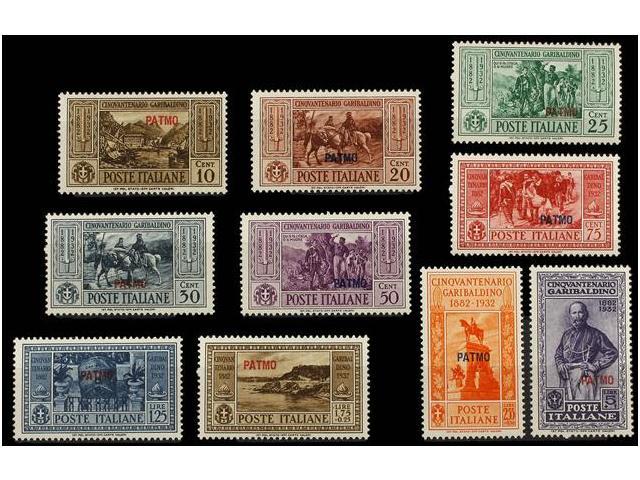 ** ITALIA: EGEO (Colonia Italiana). Sa.17/26. 1932. PATMO. Complete Set, Never Hinged. Sassone.550&euro;. - Autres & Non Classés