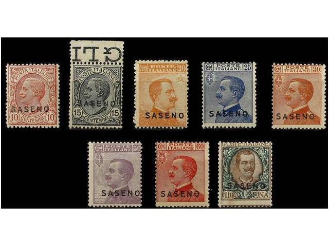 ** ITALIA: SASENO. Sa.1/8. 1923. SASENO. Complete Set, Never Hinged. Sassone.750&euro;. - Autres & Non Classés