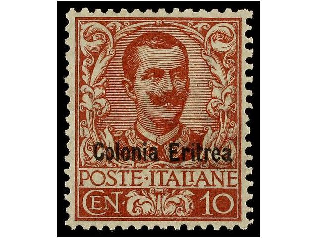 ** ERITREA. Sa.22. 1903. 10 Cts. Red. Very Well Centered. Sassone.450&euro;. - Autres & Non Classés