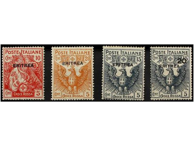 ** ERITREA. Sa.41/44. 1916. Complete Set, Never Hinged. Sassone.200&euro;. - Autres & Non Classés