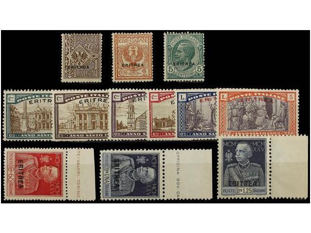 ** ERITREA. Sa.77/79, 87/92, 96/98. 1924-26. Complete Sets, Never Hinged. Sassone.165&euro;. - Autres & Non Classés