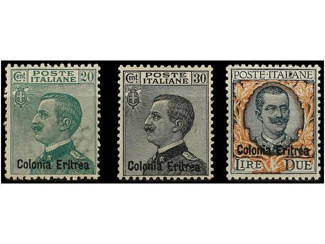 ** ERITREA. Sa.93/95. 1925. Complete Set, Very Well Centered, Never Hinged. Sassone.975&euro;. - Autres & Non Classés