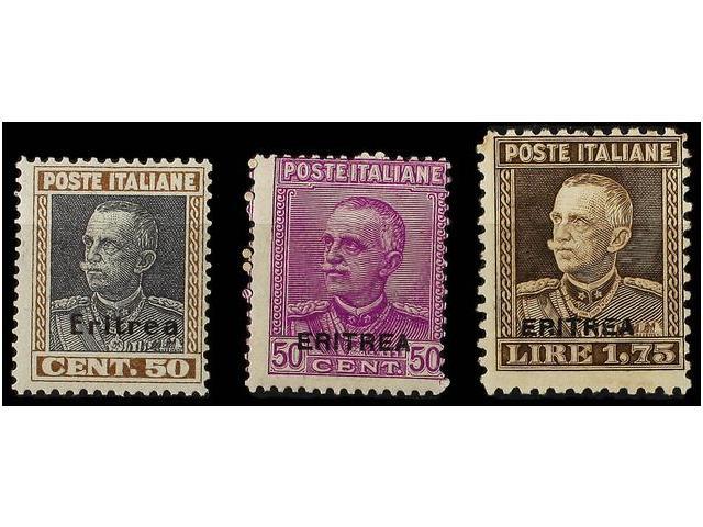 ** ERITREA. Sa.128, 136/37. 1928-29. Complete Sets, Never Hinged. Sassone.575&euro;. - Autres & Non Classés