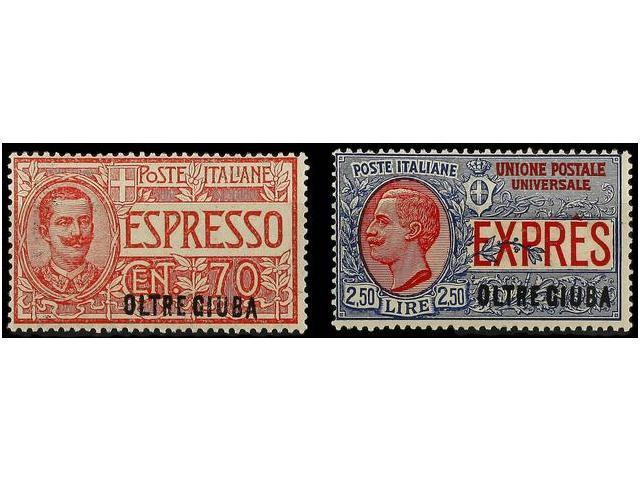 ** OLTRE-JUBA. Sa.E1/2. 1926. ESPRES. Complete Set, Never Hinged. Sassone.300&euro;. - Autres & Non Classés