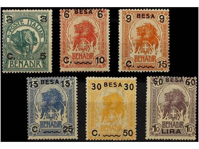 ** SOMALIA. Sa.24/29. 1922. Complete Set, Never Hinged. Sassone.400&euro;. - Autres & Non Classés