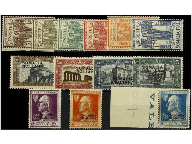 ** SOMALIA. Sa.86/91, 105/08, 109/11. 1926-27. Complete Sets, Never Hinged. Sassone.160&euro;. - Autres & Non Classés