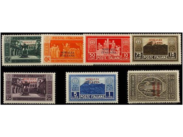 ** SOMALIA. Sa.123/29. 1929. Complete Set, Never Hinged. Sassone.200&euro;. - Autres & Non Classés