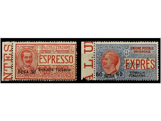 ** SOMALIA. Sa.E1/2. 1923. EXPRES. Complete Set, Never Hinged. Sassone.250&euro;. - Autres & Non Classés