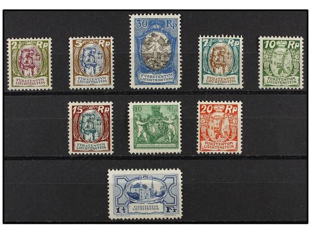 * LIECHTENSTEIN. Mi.63/71. 1924/25. Complete Set, Hinged. Michel.200&euro;. - Autres & Non Classés