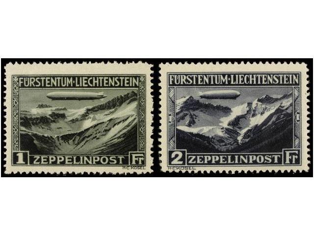 * LIECHTENSTEIN. Yv.A-7/8. 1931. Complete Set, Light Hinged. Yvert.200&euro;. - Otros & Sin Clasificación