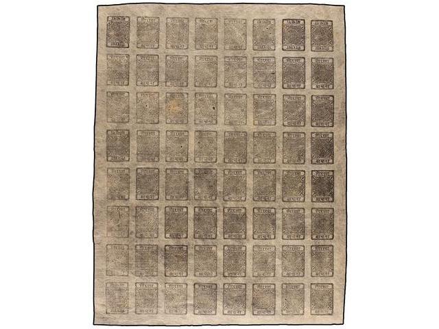 (*) NEPAL. Mi.13Bb + 13Bbk. 1903-24. 1/2 Anna Black, Unidentified Setting. Complete Mint Sheet, Inverted Cliches Pos. 1, - Autres & Non Classés