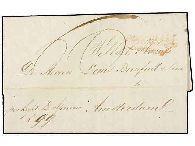 SURINAM. 1831 (Aug 15). Entire Letter To AMSTERDAM From SURINAME Endorsed ´per Capt D Spreeuwe, DGG´ (whom God Preserve) - Autres & Non Classés