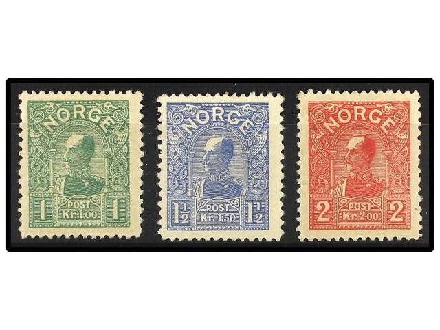 * NORUEGA. Mi.67/69. 1907. Complete Set. Fine In Used. Michel.220&euro;. - Autres & Non Classés