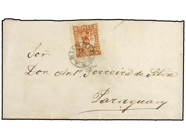 PARAGUAY. 1881. ASUNCION Correo Interior. 5 Cts. Castaño Rojo Mat. Circular ASUNCION/*. - Autres & Non Classés