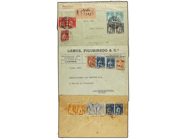 ANGOLA. 1927-32. 3 Cartas Circuladas A SUIZA. Diversos Franqueos Con Sellos De CERES. - Autres & Non Classés