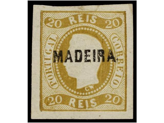 * PORTUGAL: MADEIRA. Af.2. 1868-70. 20 Reis Bistre. MAGNÍFICO EJEMPLAR. Cert. ACDP. Afinsa.225&euro;. - Autres & Non Classés