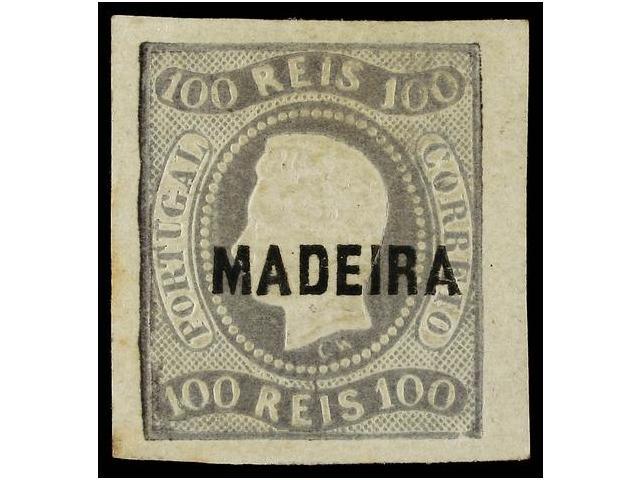 * PORTUGAL: MADEIRA. Af.4. 1868. 100 Reis Lila Gris. Magnífico Ejemplar, Goma Ligeramente Tonalizada. Cert. NFDP. Afinsa - Other & Unclassified