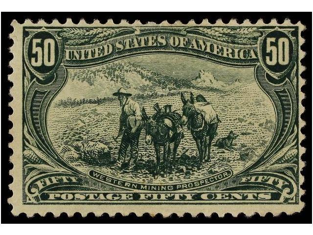 * ESTADOS UNIDOS. Sc.291. 1898. 50 Cent. Green, Original Gum. Scott.650$. - Altri & Non Classificati