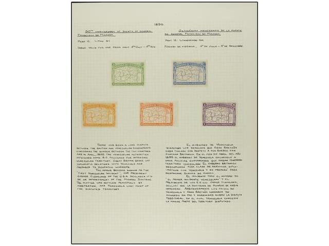 */° VENEZUELA. Sc.54/58. 1896. MAPA DE VENEZUELA. Coleccion Con Sellos Nuevos Y Usados, Contiene Matasellos Interesantes - Autres & Non Classés