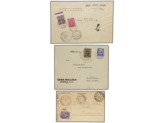 YUGOSLAVIA. 1934-41. Conjunto De 7 Cartas O Tarjetas Circuladas Desde El Interior O Del Extranjero, Tasadas A La Llegada - Autres & Non Classés