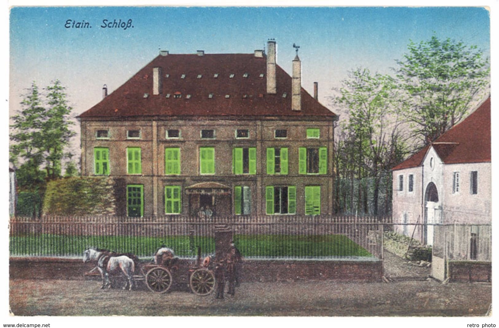 Cpa Etain - SchloB  ( Schloss ) ( Attelage ) - Etain
