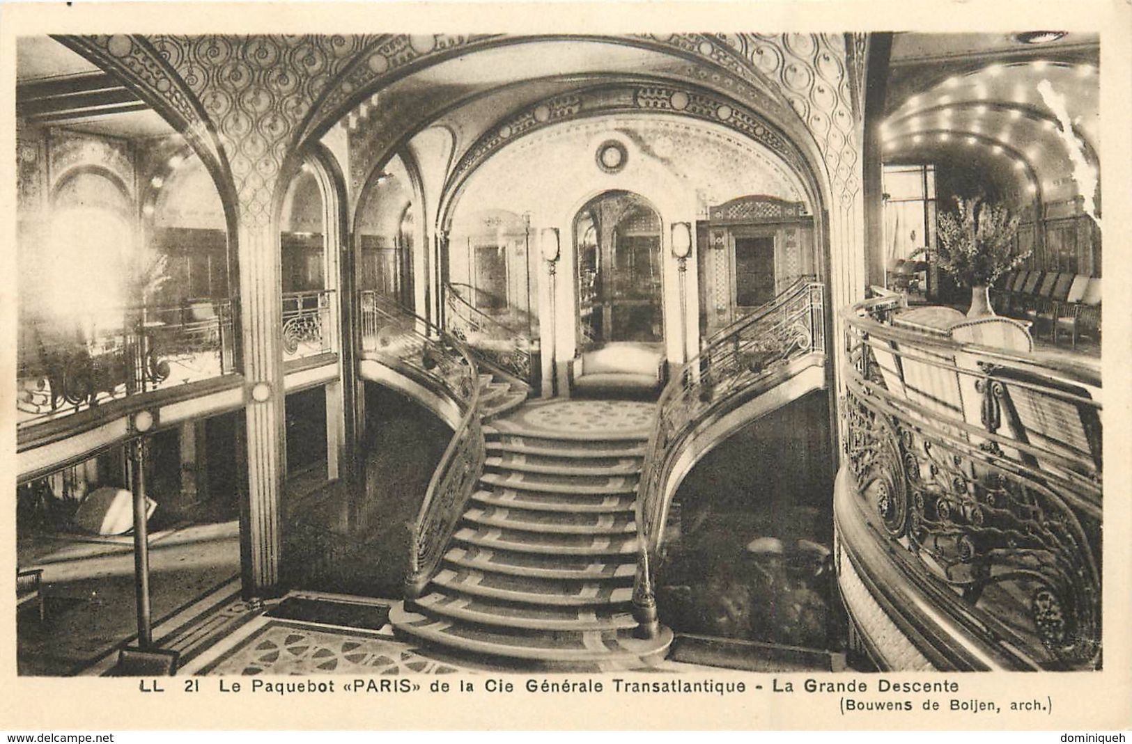 Lot de 13 CPA du Paquebot Paris Cie Générale Transatlantique Le Havre Extérieur et Intérieur