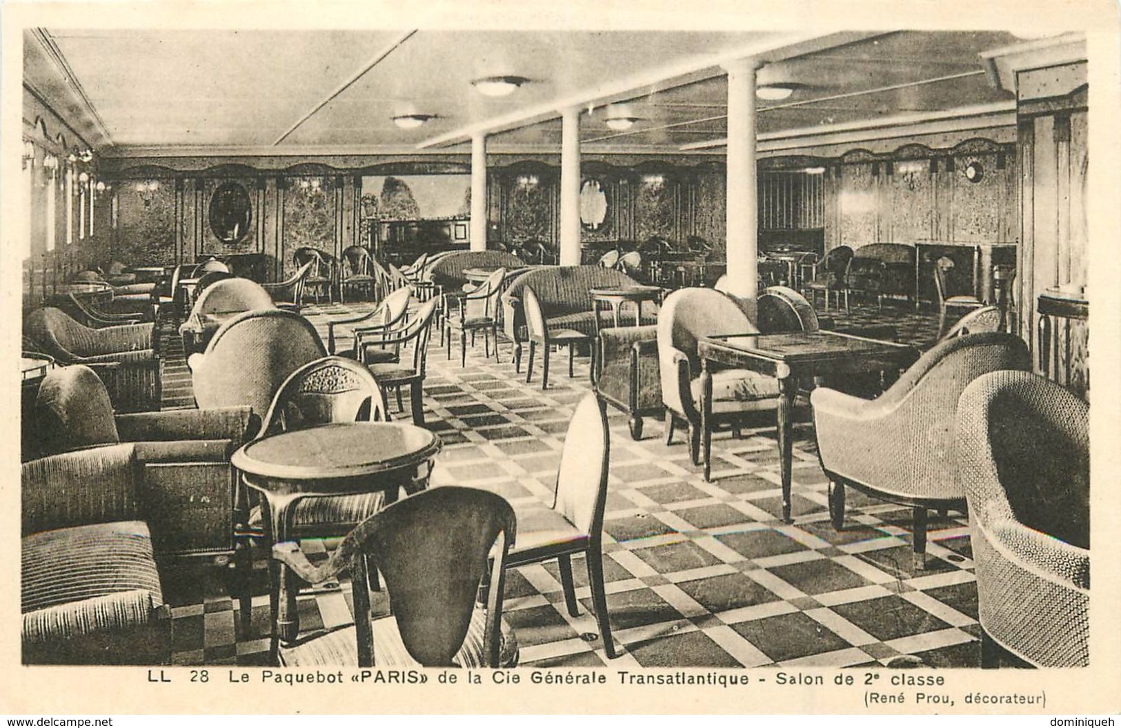 Lot de 13 CPA du Paquebot Paris Cie Générale Transatlantique Le Havre Extérieur et Intérieur