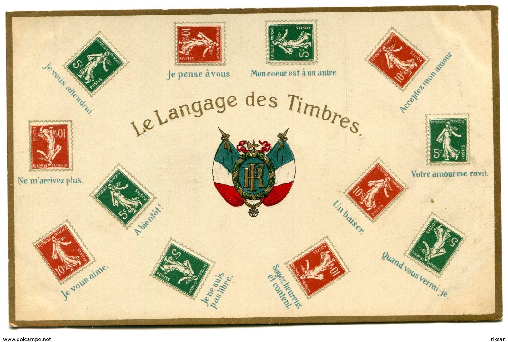 LANGAGE DES TIMBRES(GAUFREE) - Stamps (pictures)